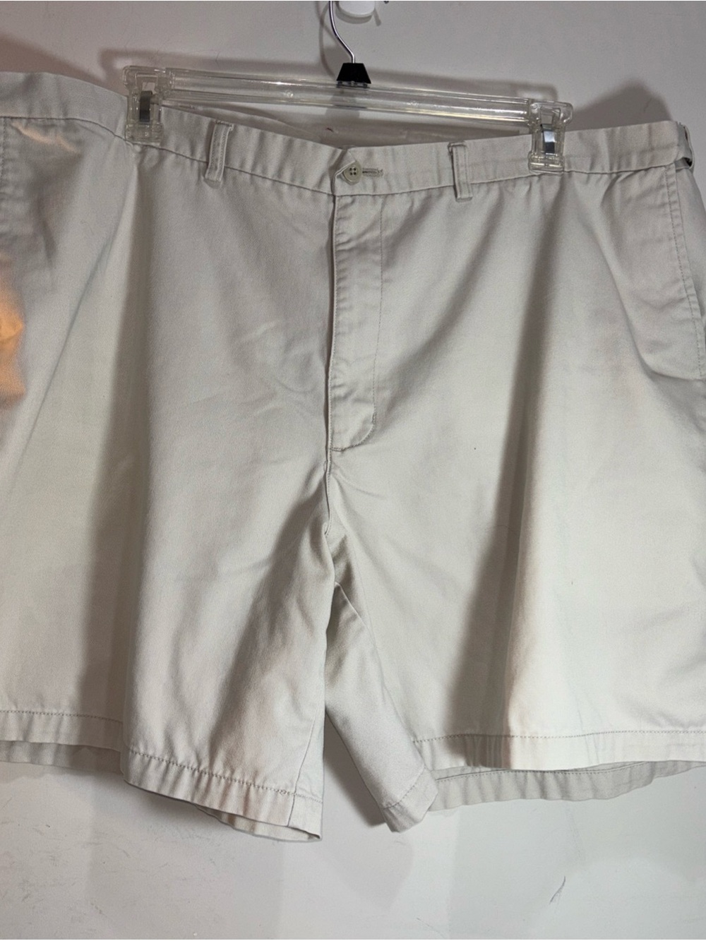 Puritan Men's Classic Cream  stretch band Cotton Chino Shorts. 923